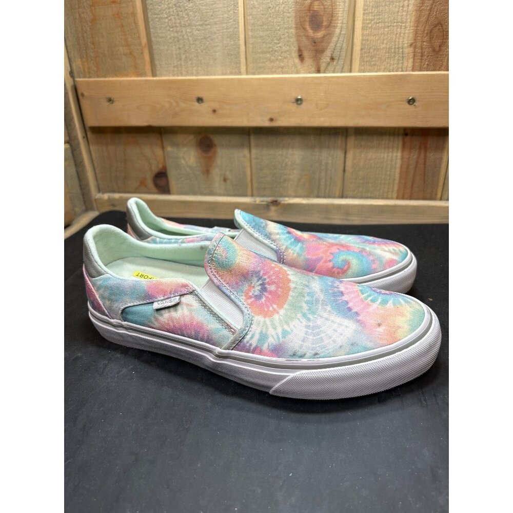 Vans Womens Deluxe Comfort Slip-On Sneakers Tie Dye Canvas Shoes Size 11